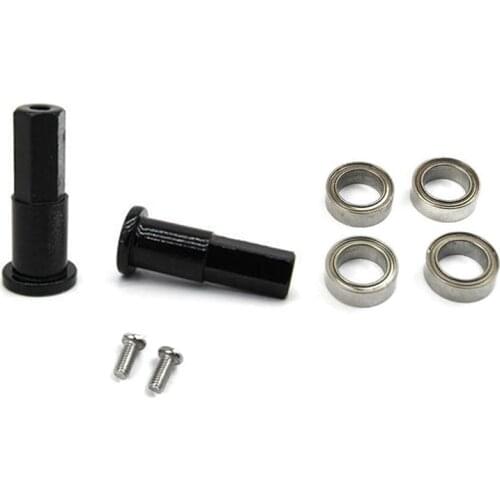 For WPL D12 1/10 RC Truck Car Upgrade Parts 5mm Metal Combiner Wheel Hub Hex Adapter with Bearing Accessories