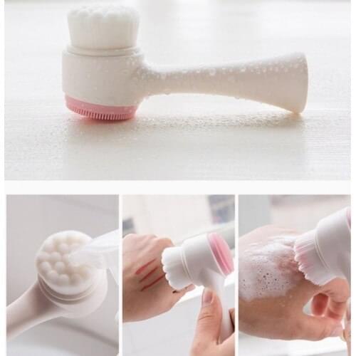 Double Sided 3D Massage Facial Cleaning Brush