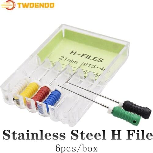 Dental 2boxs Hand Use Stainless Steel H File 21mm 25mm Endo Files #15-40 Endodontic Files Root Canal Treatment