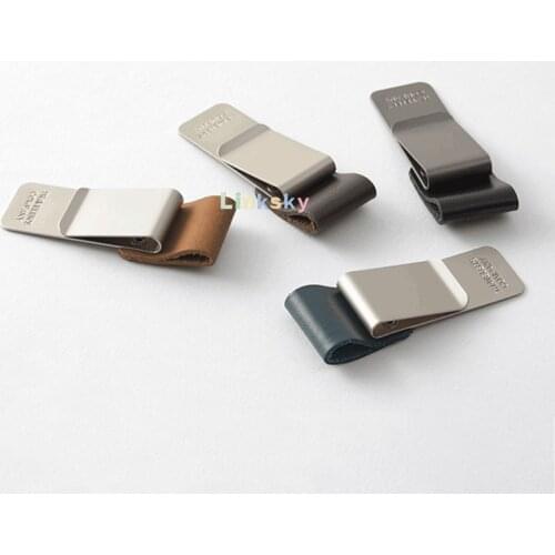 Midori Travelers notebook Pen holder,Secures to the leather cover,Strong clip,Holds CLIP of pen,fastens on to the leather cover