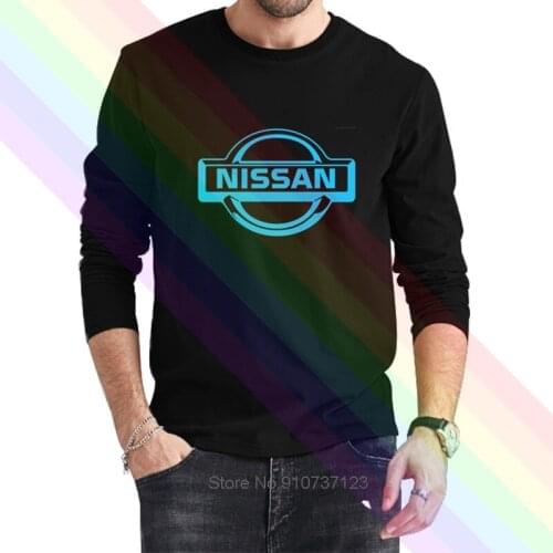 Nissan Logo Classic Black Cool T-Shirt 2021 Newest Summer Mens Long Sleeve Popular Tees Shirt Tops Novel Unisex