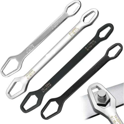 8-22mm Double-Head Universal Spanner Ratchet Wrench Key Set Screw Nuts Wrenches Repair Double-Headed Self-Tightening Hand Tools