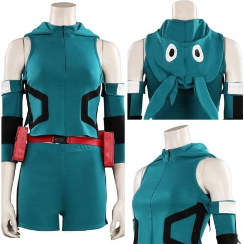 My Hero Academia Midoriya Izuku Cosplay Costume Top Shorts Outfits Halloween Carnival Suit