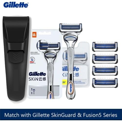 Gillette SkinGuard Fusion Razor Blades Avocado Essence Lubricating Strip for Smoother Shaving Match for All SkinGuard/Fusion 5