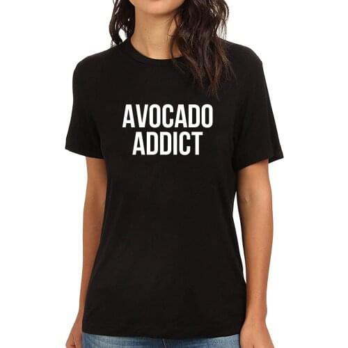 Lyprerazy Womens Avocado Addict Funny Printed T-Shirt