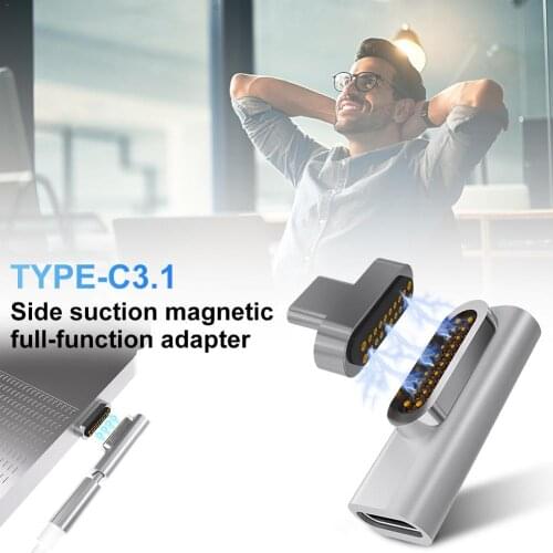 TYPE-C Magnetic Adapter 20Pins Magnetic USB C 3.1 Converter Adapter 20V/86W PD Fast Charge For Huawei/Xiaomi/Mac Book Pro15