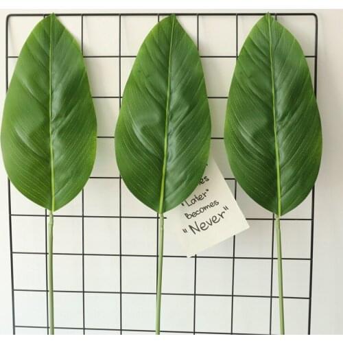 Simulation Canna Leaves Latex Fake Plants Decor Wedding Flower Wall Background Home Accessories Artificial Greenery Plants Leaf