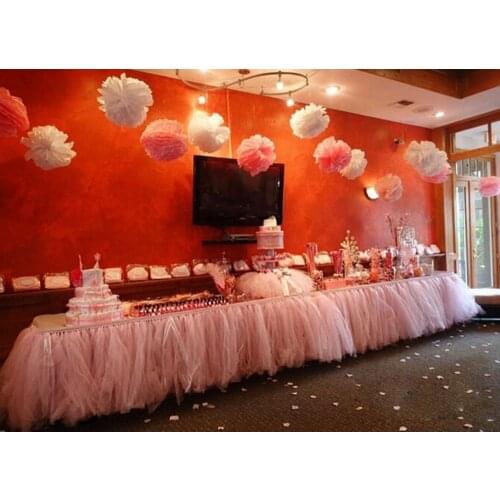 New 1pcs Tulle TUTU Table Skirt Tableware Wedding Party Xmas Baby Shower Birthday Decoration