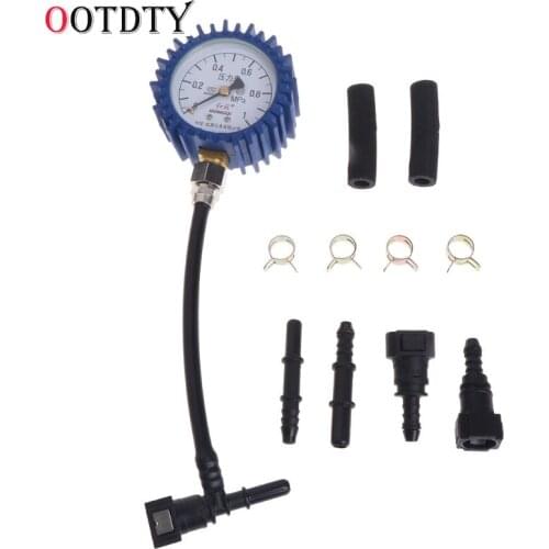 OOTDTY Motorcycle Car Fuel Pressure Gauge Car Gasoline Pressure Gauge Meter Tester Tool