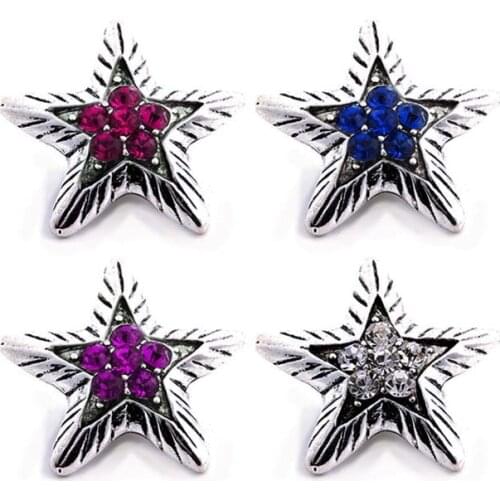 Wholesale 083 3D 18mm 20mm rhinestone metal snap button for Bracelet Necklace Jewelry For Women Fashion accessorie