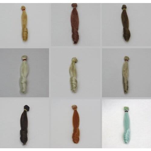 Fashion 1pcs 20*100cm Doll Accessories Roman Curly Hair Extensions Synthetic Fiber Wig Hair For Russian Handmade Doll Wigs