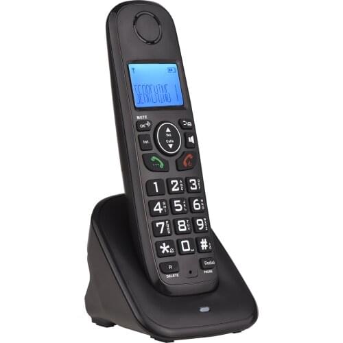 Expandable Cordless Phone System with 3 Lines LCD Display Caller ID Support 5 Handsets Connection 16 Languages for Office