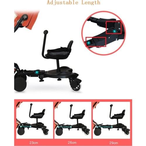 Baby Rider Stroller Attachment with Seat Adapter for Most Prams