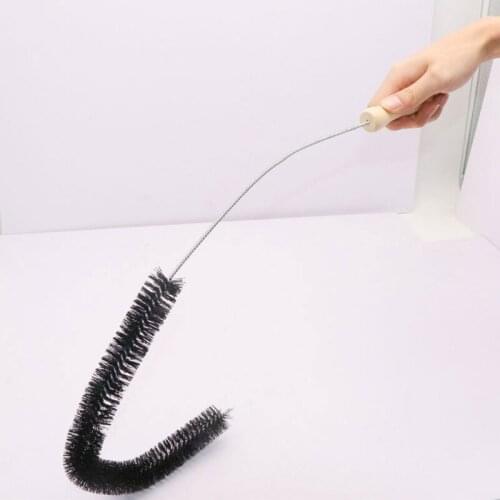 Bendable Refrigerator Coil Curling Brush Long Flexible Dryer Washing Machine Pipe Cleaning Brush