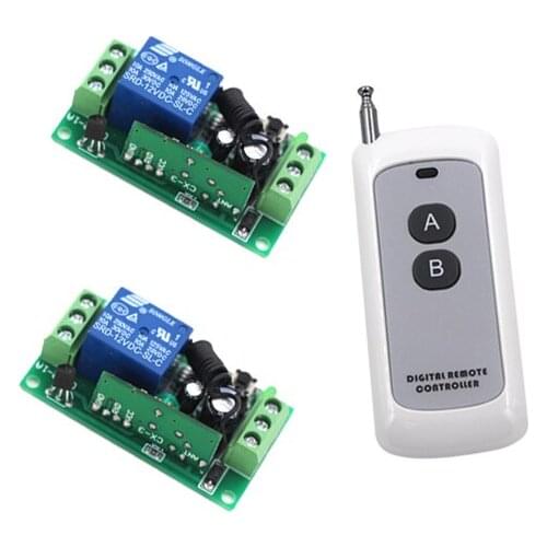 DC 12V 1 Channel Smart Wireless Remote Control Switch Jog/ Self-lock/ Inter-lock White Long Range Transmitter SKU: 5361