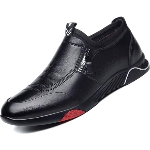 2021 spring new leather leisure shoes Korean version Joker tide shoes soft bottom breathable Mens leather shoes