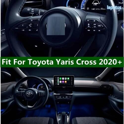 Steering Wheel Insert / Front Dashboard Air Conditioning AC Outlet Vent Frame Cover Trim Fit For Toyota Yaris Cross 2020 2021