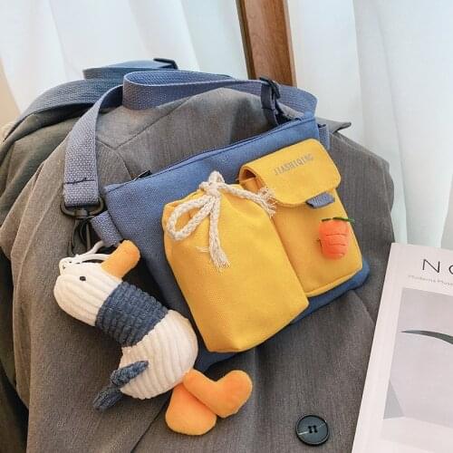 Women bag Japan style 2020 new Canvas Flap Solid Zipper Soft shoulder bag handbag purse