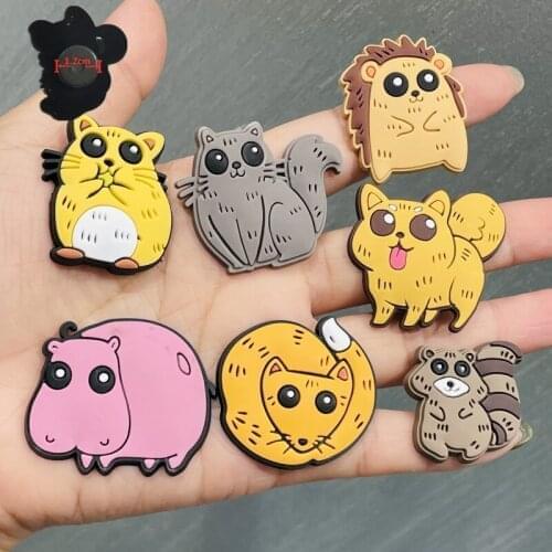 1 PCS PVC Hamster Cat Hippo Fox Raccoon Hedgehog Cute Animals Fridge Magnetic Sticker Childrens Gifts Girl Boy Office Supplies