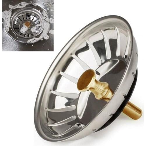 1PC Kitchen Sink Strainer Stopper Cover Stainless Steel Bathroom Basin Hair Catcher Trap Floor Waste Plug Sink Filtre