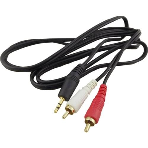 1x Gold Plated 3.5mm Stereo Male Plug to 2RCA Phono Male Audio AV Video Headphone Adapter Connector Cable 1.8m/3m/10m