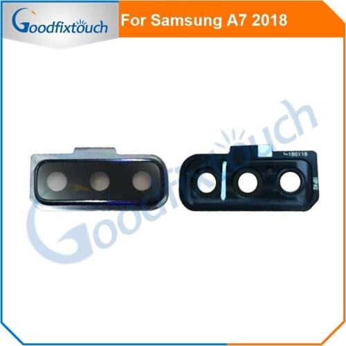 5pcs For Samsung Galaxy A7 2018 A750F A750 New Housing Back Cover Frame Rear Camera Glass Lens Safety Holder