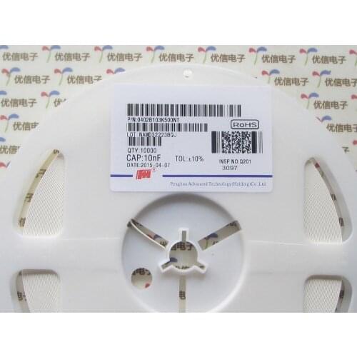 500pcs 10NF 0402 quality ceramic capacitor 0402 ceramic capacitor 103 10NF (103K) 50V 10% capacitor smd 0402