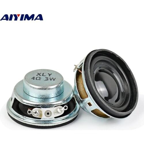 AIYIMA 2Pcs 40MM Portable Audio Speaker 1.5 Inch HiFi 4Ohm 3W Full Range Speaker For Bluetooth Loudspeaker DIY