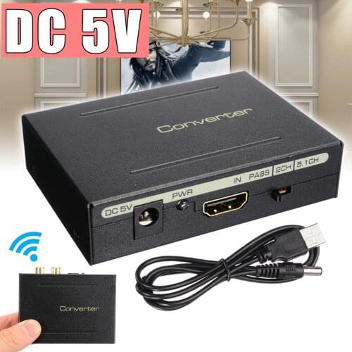 Audio Extractor Converter 5.1CH HDMI-compatible Audio Splitter 1080P Stereo Analog HDMI-compatible Optical SPDIF RCA L/R Adapter