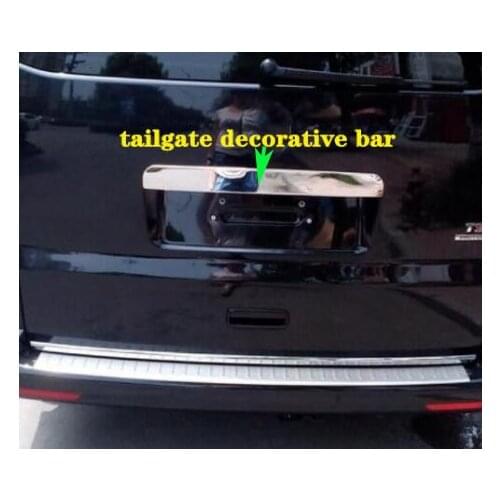 Higher star stainless steel 66cm tailgate deacorative trim,rear trunk decoration strip for Volkswagen T5/T6 2006-2019