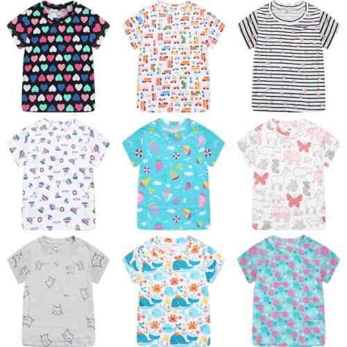 Classical summer multi pattern children t-shirts Top cool feeling clothing for girls unisex kids clothes tuya