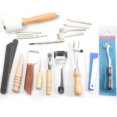 Leather Stamping Tools Carving Saddle Making Set Swivel Knife Leather Working Hammer Cutting Knife for Leather Carving