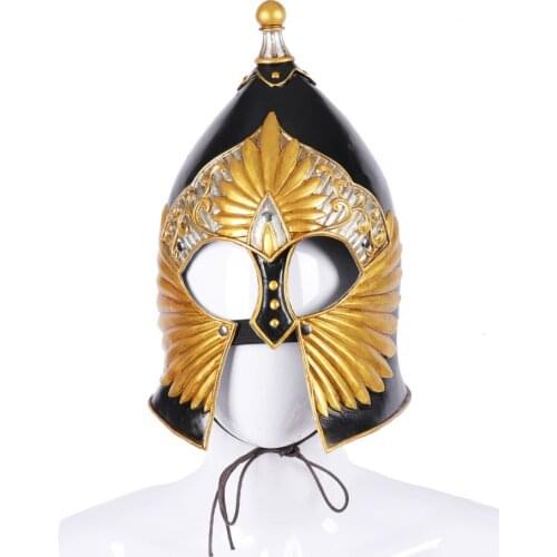 Cosplay Medieval Vintage Ancient Roman Vintage Samurai Warrior King Knight Helmet Halloween Carnival Party Costume Props