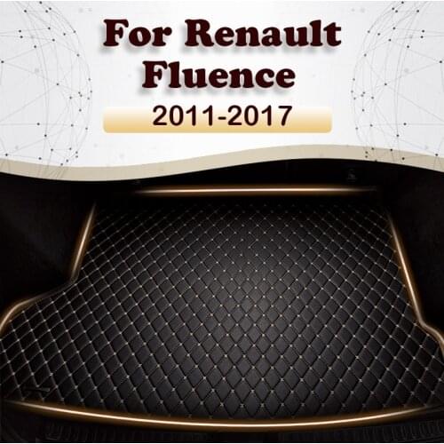 Car trunk mat for Renault Fluence sedan 2011 2012 2013 2014 2015 2016 2017 Cargo Liner Carpet Interior Parts Accessories Cover