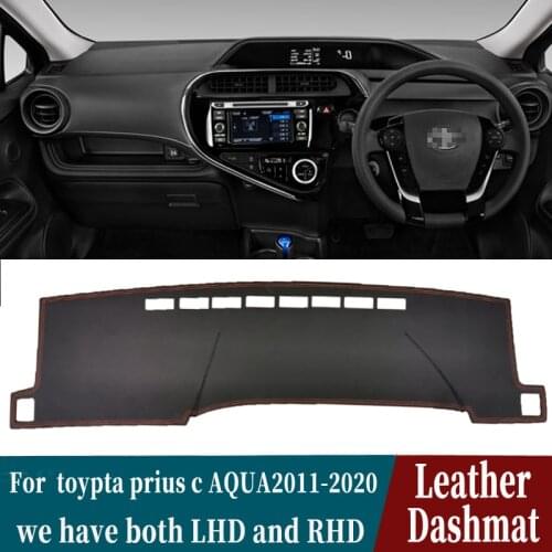 For Toyota PRIUS C AQUA 2011 2012 2013 2014 2020 Leather Dashmat Dashboard Cover Pad Dash Mat Carpet Car-Styling accessories