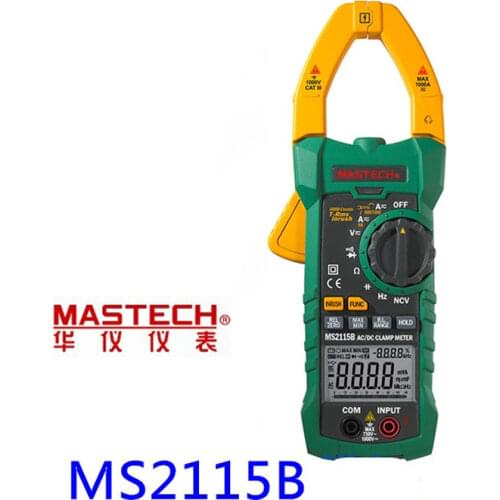MASTECH MS2115B 6000 Counts Digital AC/DC Clamp Metewith NCV True RMS AC/DC Voltage Current Tester Detector