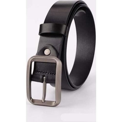 Men belt High Quality cow genuine leather luxury strap male belts for men new fashion classice vintage pin buckle