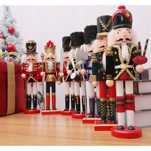 Navidad Ornaments Nutcracker Puppet King Soldier Birthday Gift Christmas Gift Doll Decoration Home Furnishing Props Home Decor