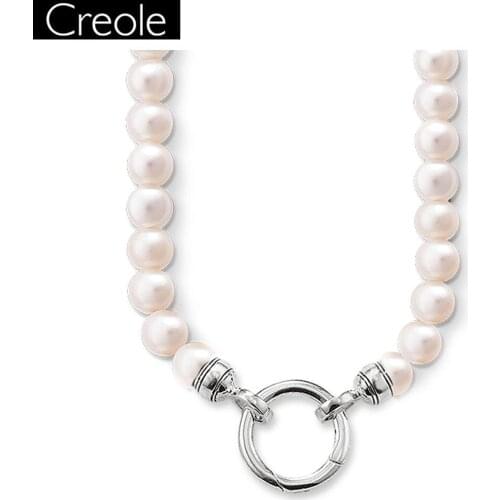 Necklace Freshwater Pearls Bead Trendy Gift For Women, Europe Style Glam Charm 925 Sterling Silver Fashion Jewelry Wholesale