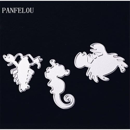 PANFELOU Beach animal Scrapbooking Easter card album paper die metal craft stencils punch cuts dies cutting