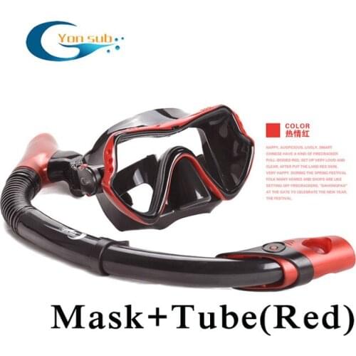 YONSUB Professional Anti-fog Diving Mask Scuba Snorkel Swimming Goggles Dry Snorkel Tube Set Men Women Diving Equipment