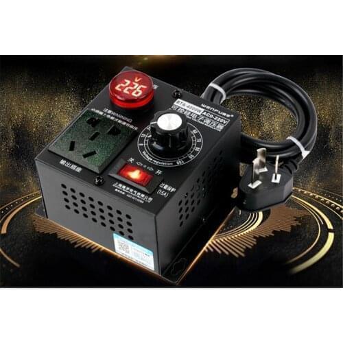 Free shipping 220V 4000W Variable Voltage Controller For Fan Speed Motor Control Dimmer Speed Temperature Voltage Adjustment