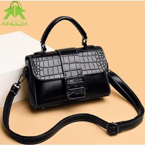 Luxurious Crocodile Pattern Womens Handbags Designer Pu Leather Fashion Crossbody Bags for Women New High Quality Shoulder Bag