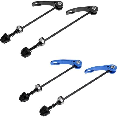 2 Pieces Durable MTB Bike Front and Rear Skewers Quick Release Clip Bolt Lever Axle Bicycle Parts Accessories 167/195mm