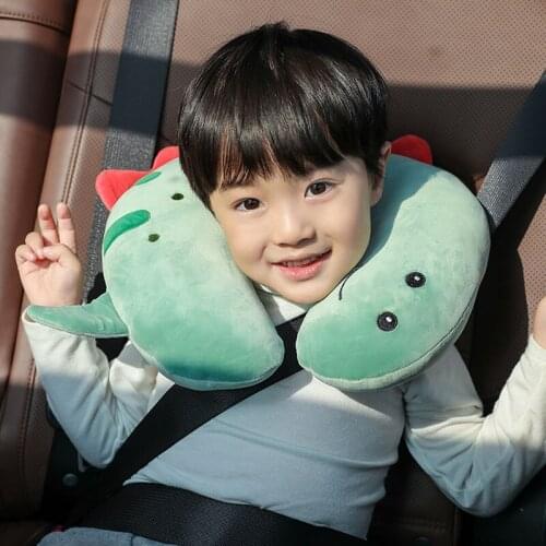 Cute Cartoon Car Safety Seat Pillow Rest Support Anti-Friction Neck Protection For Kids Baby Child Car Pillow Auto Accessories