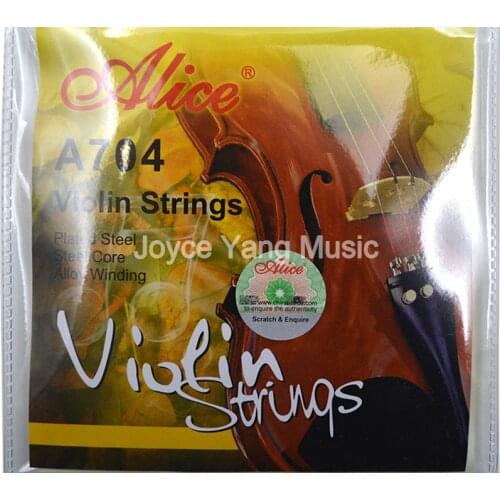 Alice A704 Violin Strings 4 Strings Steel Core Al-Mg/Ni-Fe Winding Strings 1st-4th Free Shipping