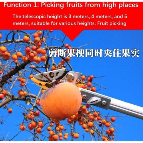 Fruit tree branch picking fruit pruning branch lengthening telescopic aerial saw