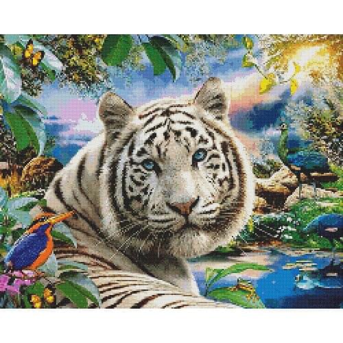 Tiger 5D 100% Full Diamond Painting Crafts Diamond Embroidery Animal Cross Stitch Home Decor Without Frame