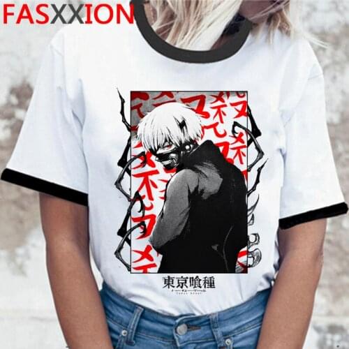 Tokyo Ghoul Kaneki Ken summer top t-shirt men white t shirt harajuku kawaii japanese t shirt summer top graphic tees women