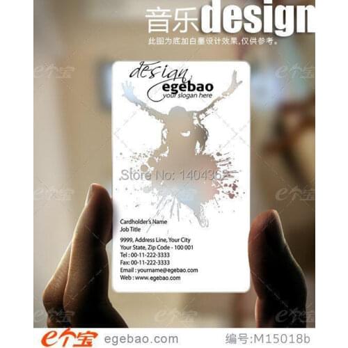 Custom visit card business cards Plastic White ink PVC Business Card printing one faced printing 500 Pcs/lot NO.2207